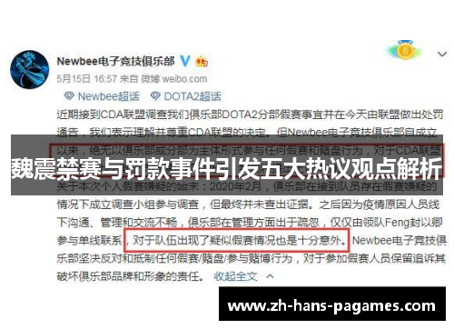 魏震禁赛与罚款事件引发五大热议观点解析